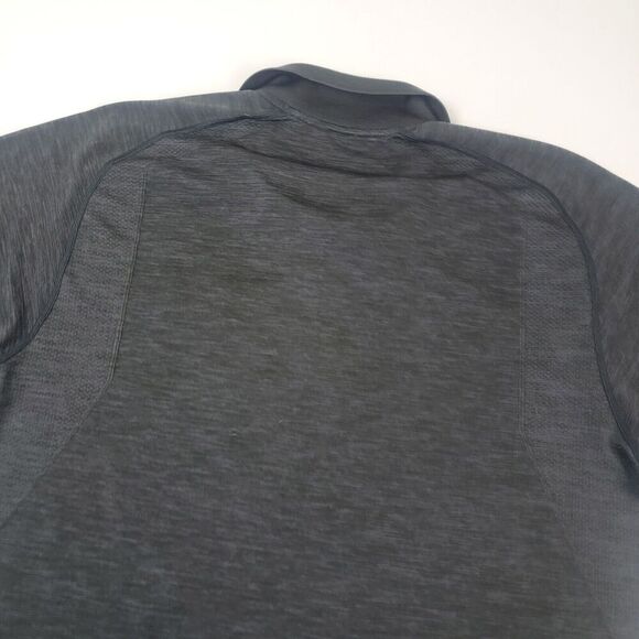 Lululemon Polo Shirt Men XXL Charcoal Gray Black Metal Vent Tech Short Sleeve - Picture 11 of 11